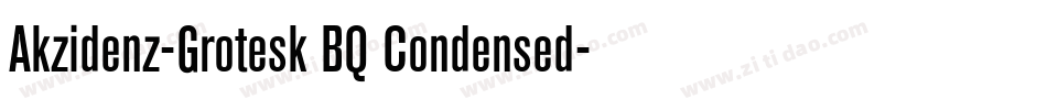 Akzidenz-Grotesk BQ Condensed字体转换